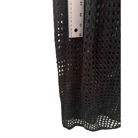 NWT Shade And Shore Dress Womens Size XL Black Sleeveless Mesh V Neck Swim Cover - Picture 6 of 10